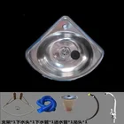 Раковина треугольная из нержавеющей стали, для улучшения дома