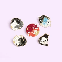 enamel pin pines badges goldfish rabbit fox brooch for hat animal pins for backpack badge metal brooches gifts for women jewelry
