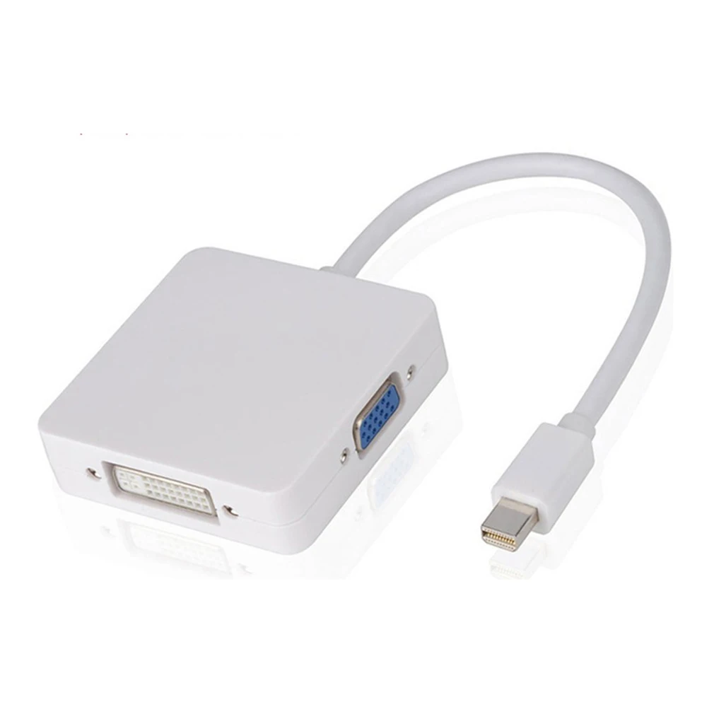 Male-Male Mini Display Port for Thunderbolt to HDMI VGA DVI Combination Adapter Cable For MacBook Pro Air | Компьютеры и офис