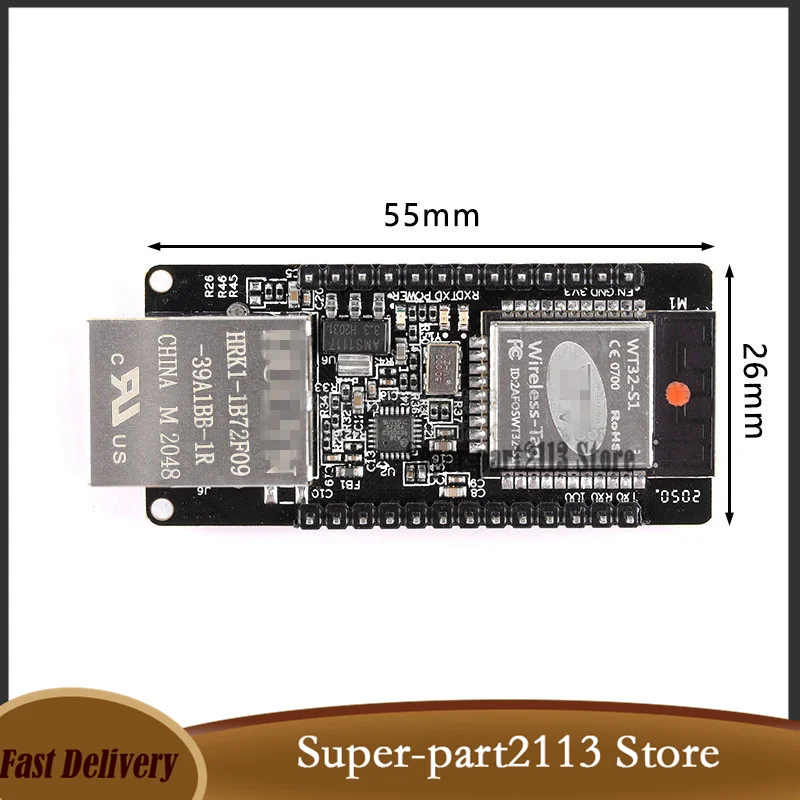 

WT32-ETH01 встроенный Серийный порт Ethernet Bluetooth-совместимый WIFI контакты припаянный MCU ESP32 беспроводной модуль WT32 ETH01