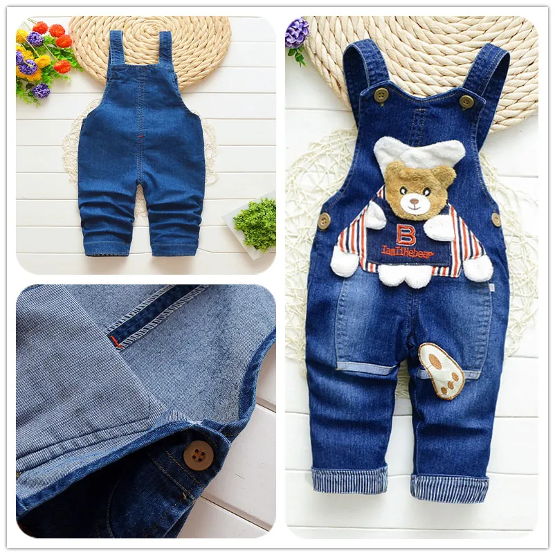 Детские ковбойские подтяжки брюки с высокой талией и широкими штанинами для