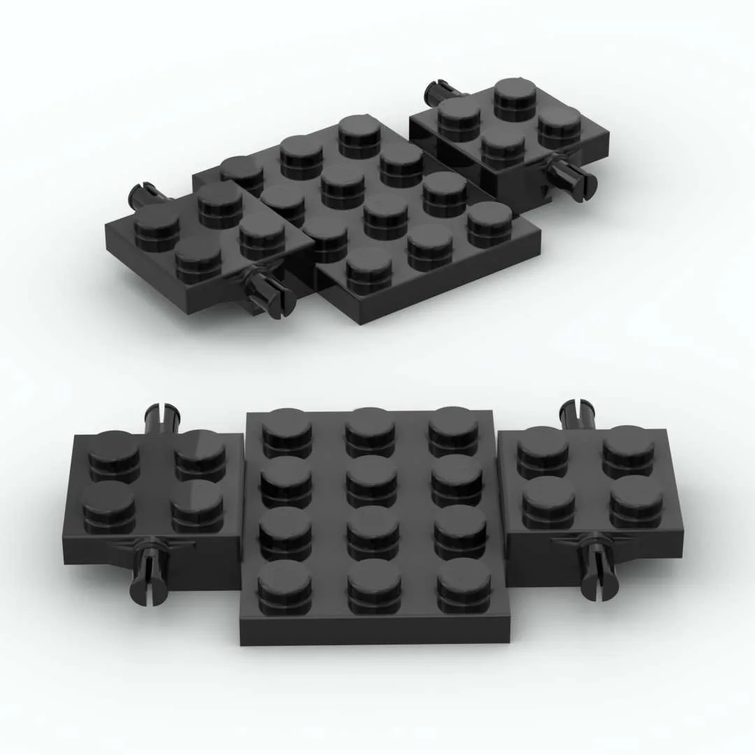 

tech Assembles Particles 4 x 7 x 0.67 chassis Building Blocks diy bricks Educational Tech Creative Children Toys