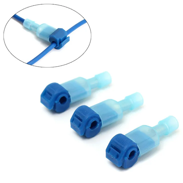 25 Pairs 50PCS Blue 60/30 шт., коннекторов для электрических проводов, разъемы и клеммы для проводов, обжимная Клемма Scotch Lock быстрый зажим для 22-10AWG Электрический автомобильный аудио комплект набор инструментов - Цвет: 25 Pairs 50PCS Blue