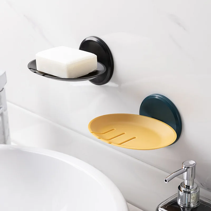 

Creativity Wall-Mounted Soap Dish Drain Soap Holder Box Bathroom Shower Soap Holder Box Bathroom Supplies Bathroom Gadgets
