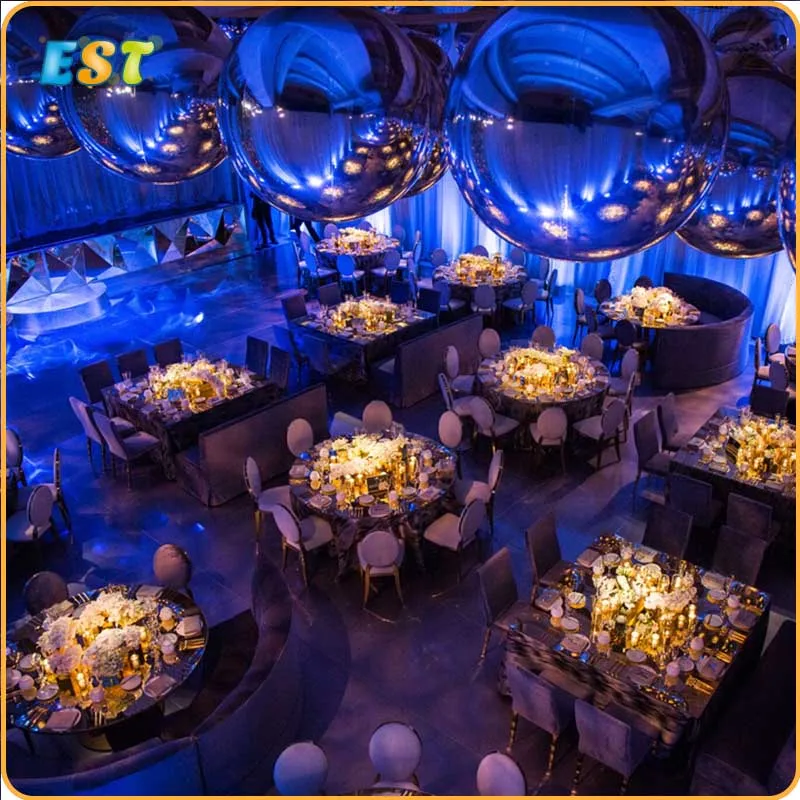 Мяч для упражнений серебристый надувной зеркальный шар украшения коммерческий