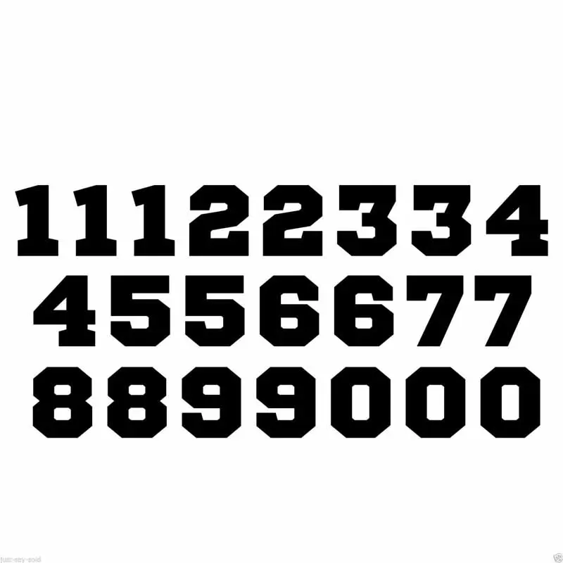 

Football Sports Font Number Car Sticker Pvc Fashion Body Decoration Waterproof Sunscreen Decal Black/white/red/laser/silver