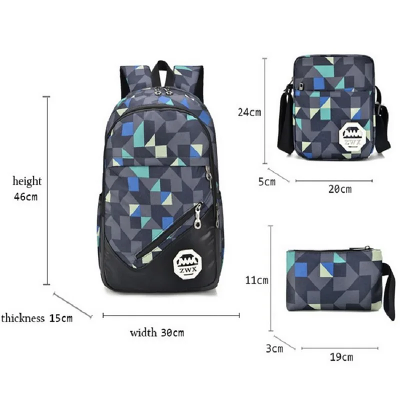 

3pcs Bag Set Boys Schoolbags Kids Waterproof School Backpack For Boy Bookbag Student Schoolbag Kids Pen Pencil Bags
