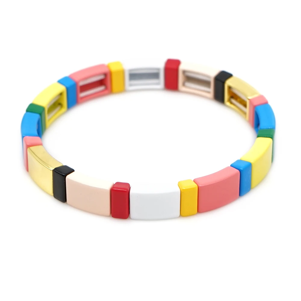 Новинка 2020 браслеты из сплава карамельных цветов в стиле бохо штабелируемые для