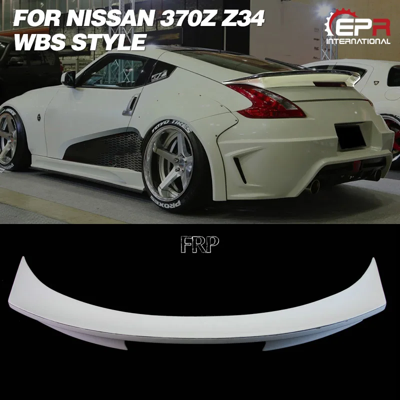 FRP WBS крыло для Nissan 370Z Z34 (2009 +) стиль Стекловолоконный задний спойлер кузов