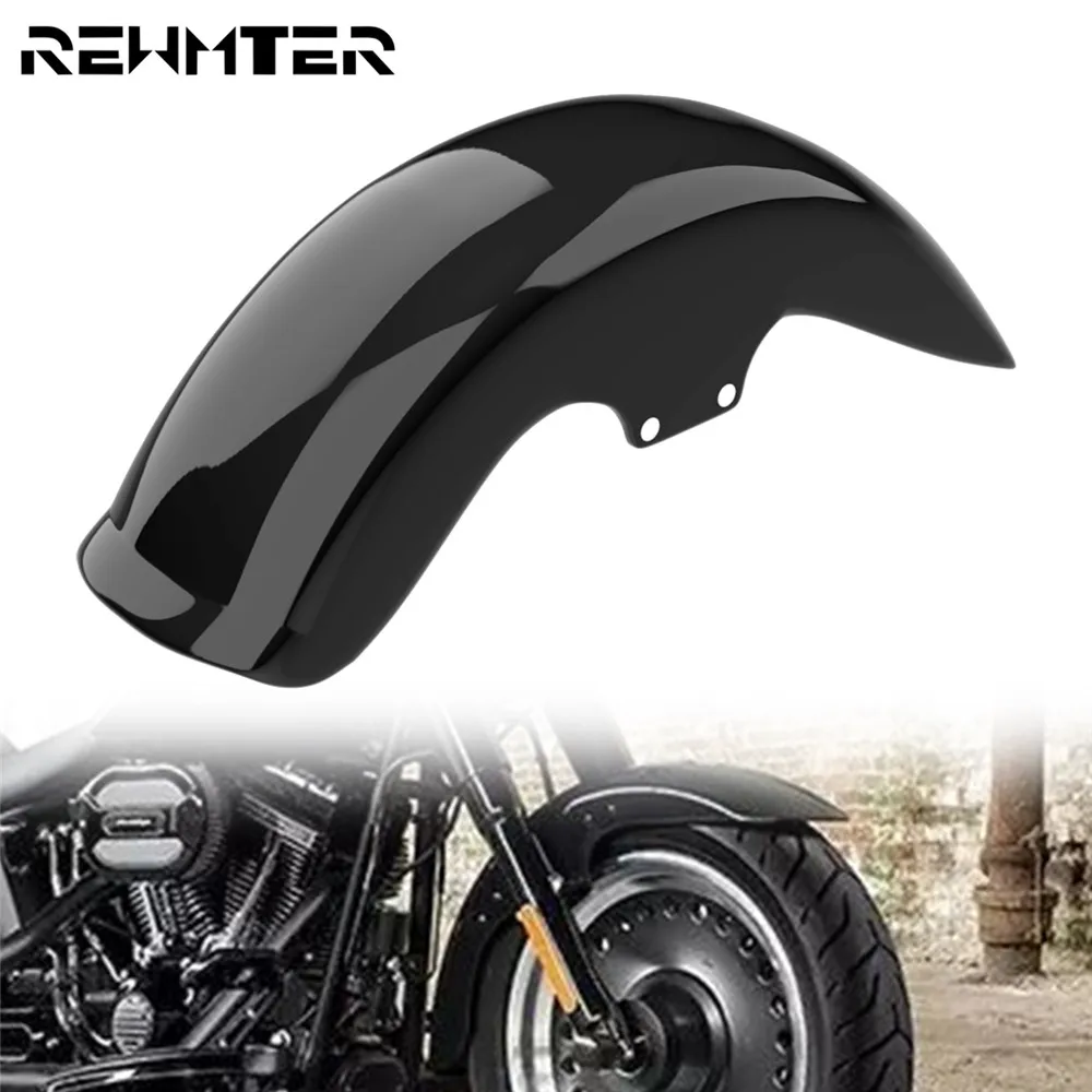 Переднее крыло мотоцикла Ретро брызговик Чехол глянцевый черный ABS пластик для