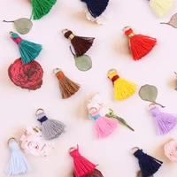 12pcs 1 5cm cotton thread mini tassel trim pendant diy craft materials jewelry accessories materials hanging ring small fringe
