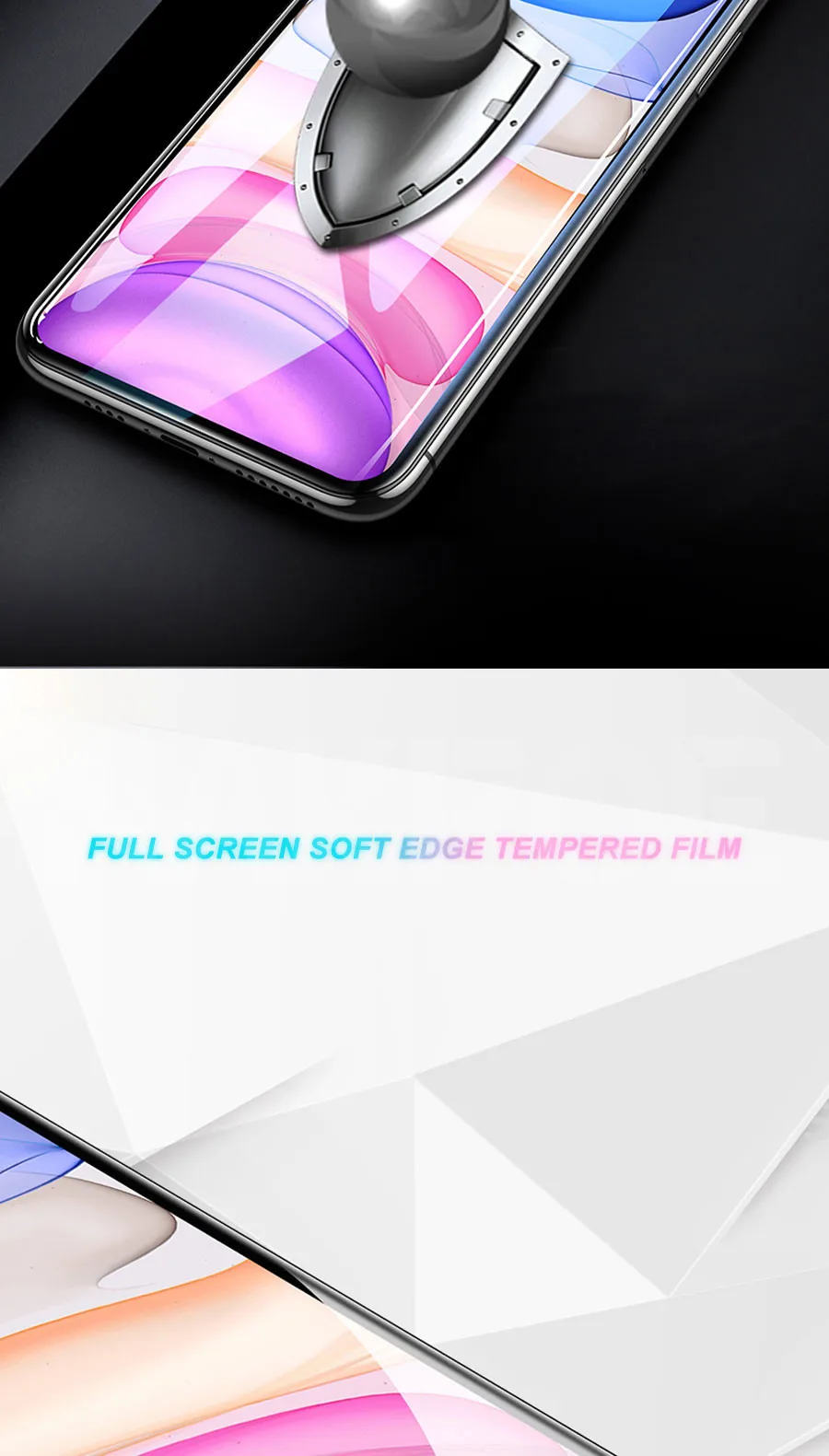 100D защитное закаленное стекло для iPhone 6 6s 7 8 Plus Защитное стекло для iPhone X XR XS MAX 11 Pro Max стекло