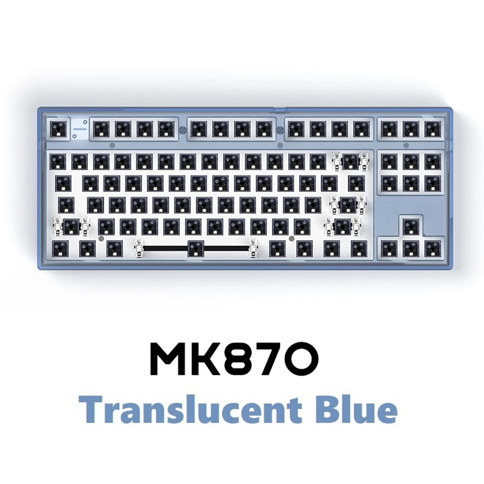 

Mk870 87 Keys Wired Gaming Mechanical Keyboard Kit RGB Backlit Keyboard Type C Hot Swapping Socket PC Gamer USB Wired Keyboard
