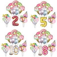 sweet donut ice cream balloons set have a sweet day foil doughnut number helium balloon anniversary birthday party decorations