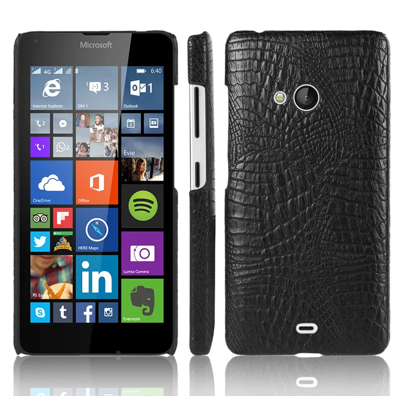 Роскошный чехол из ПУ кожи для Nokia Microsoft Lumia 540 жесткий пластиковый накладка