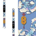 Ремешок силиконовый для Mi Band 6 5 4 3, умный спортивный фитнес-браслет с принтом Blet, с рисунком для XiaoMI 5 6 4 3