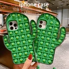 Силиконовый защитный чехол Apple для iphone12 11 Pro X 7 6 8 Plus XR XS С КАКТУСОМ и грызуном