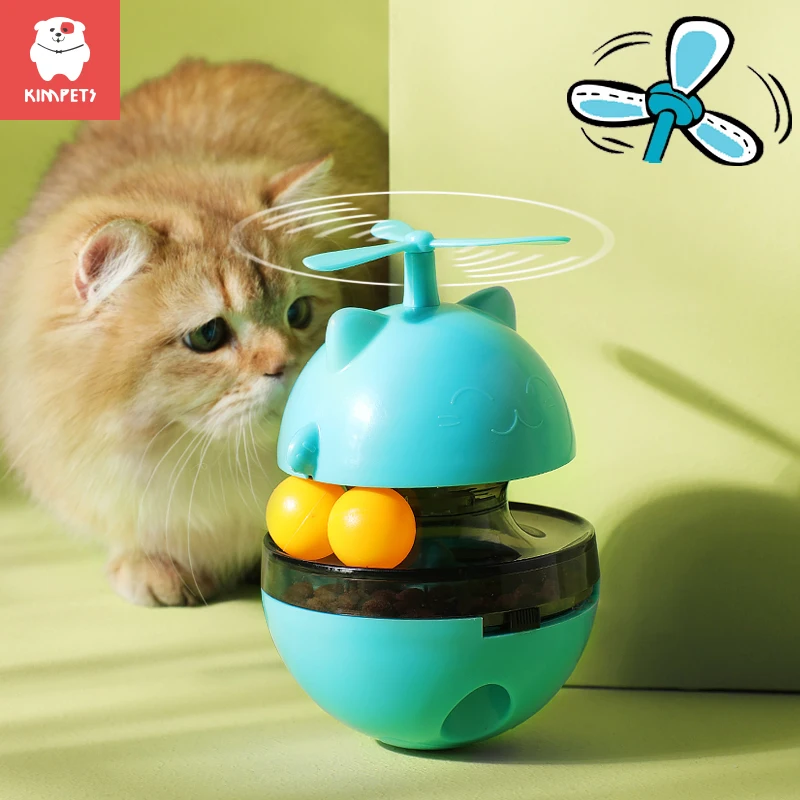 

Игрушка-неваляшка для кошек KIMPETS, забавная игрушка-неваляшка для кошек с шариком для утечки корма, устройство для утечки корма, товары для домашних животных