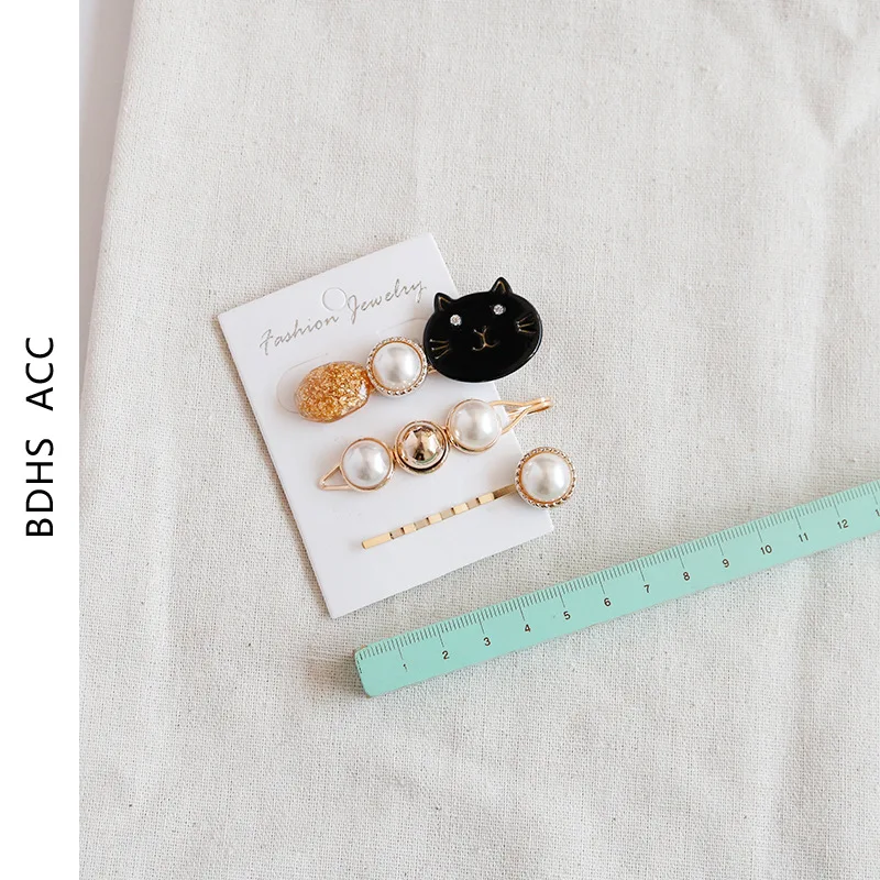 

3pcs/set Hair Accessories for Women Hair Clip French Vintage Bang Clip Set Korean