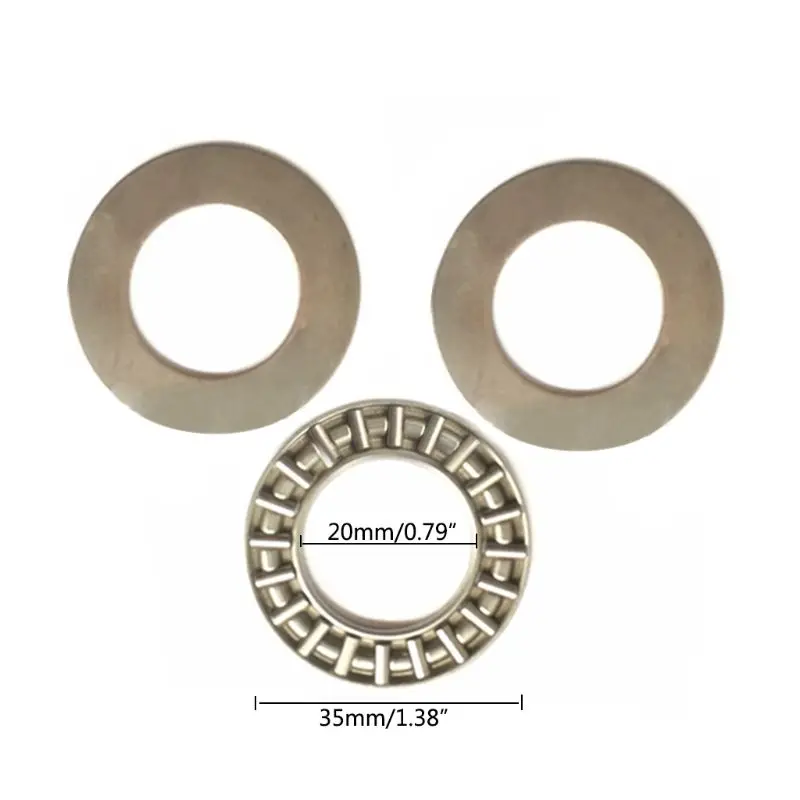 10 шт. Миниатюрный подшипник стальной упорный плоский игольчатый ультратонкая