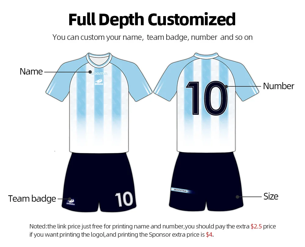 Мужской синий спортивный костюм футбольные майки Camiseta Futbol командная спортивная одежда на заказ футбольные футболки сублимированные ваши собственные футбольные футболки