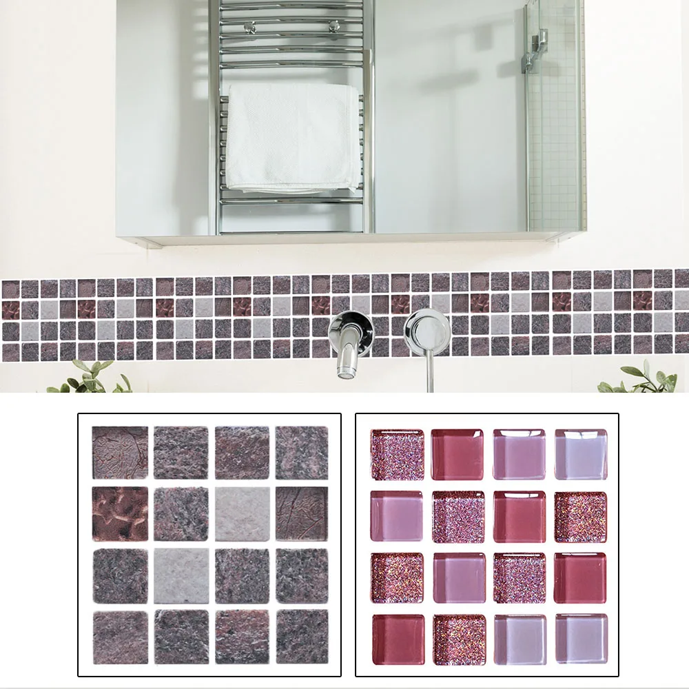 ПВХ мозаика Ванная комната Кухня 3D стикер для настенной плитки наклейки