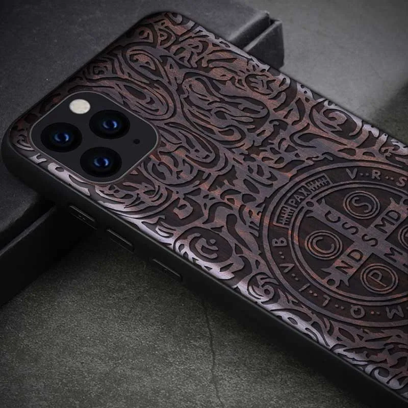 Противоударный чехол-Броня из дерева для iPhone 11 Pro Max, Роскошный чехол из дерева, чехол из ТПУ для iPhone 7, 8 Plus, X, Xr, XS, Max, 11 Pro, чехол