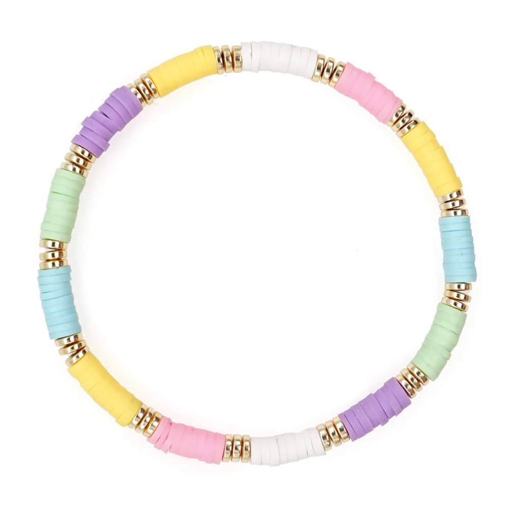 Go2BoHo смайлик браслет из полимерной глины ручной работы модные украшения бисера