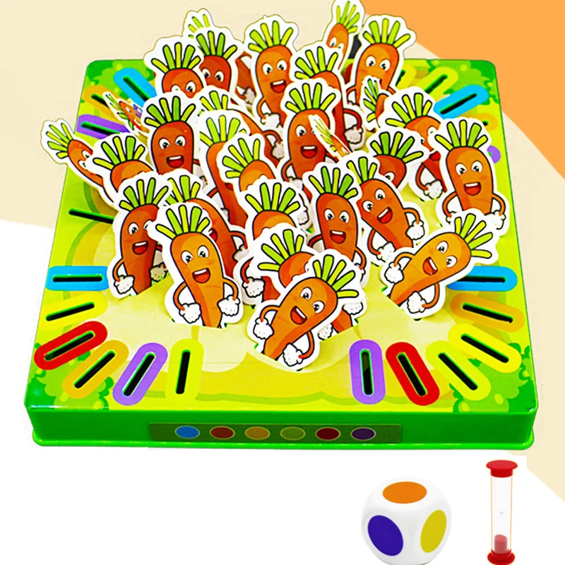 

Children Memory Matching Game Pull Carrot Color Cognition Kids Early Educational Montessorri Toy Intellectual Development Toy