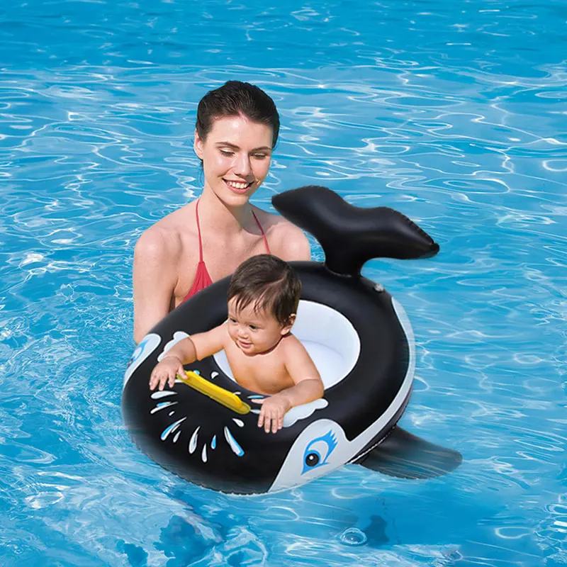 

Swimming Ring Pool Inflatable Swim Ring Kids Baby Whale Shaped Cartoon Child Safe Swimming Seat Float Accessories Pool Circle