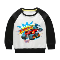 childrens sweater 2019 autumn blaze and the monster machine clothes boy and girl car shirt baby casual cotton child sweater