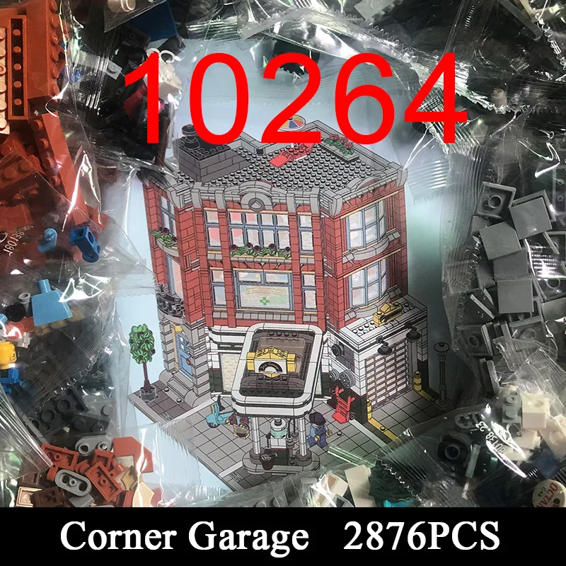 

MOC Building Blocks 10264 2876Pcs City Street View 15042 Corner Garage Set Bricks Kids Education Toy Kids Girl Gifts
