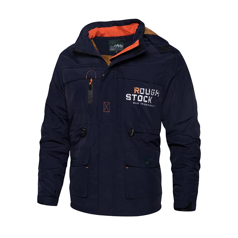 Куртка-пилот Мужская зимняя на флисе с капюшоном размеры до 5XL | одежда