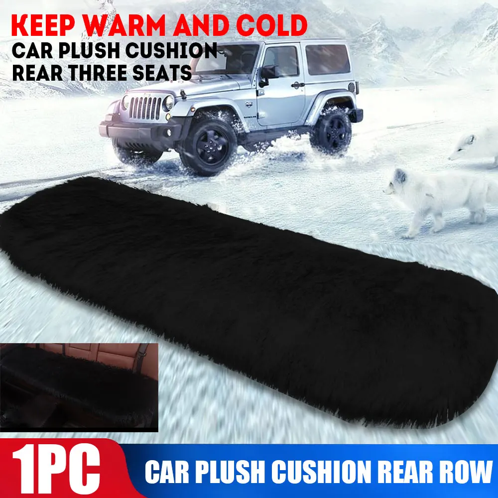 

Car Cushion Seat Cover Soft Seat Cushion Rear Row Winter 1 Pc Plush Universal