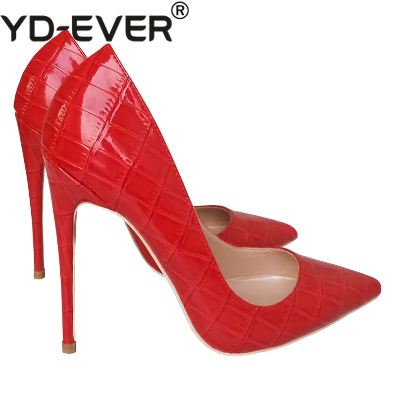 Бесплатная доставка модные женские туфли лодочки красного цвета из лакированной