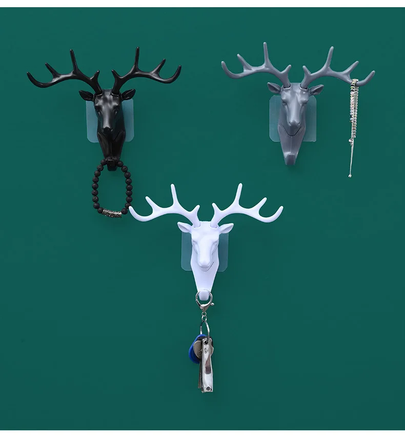 Настенный крючок для ключей винтажный рог оленя домашний декор подвешивания