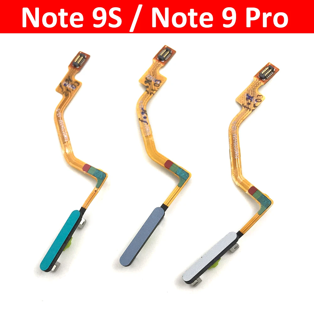 Для Xiaomi Poco X3 NFC X3 Pro Redmi Note 9S 9 Pro Home Button отпечаток пальца Меню Возврат клавиши сенсор сканер отпечатков пальцев гибкий кабель - изображение