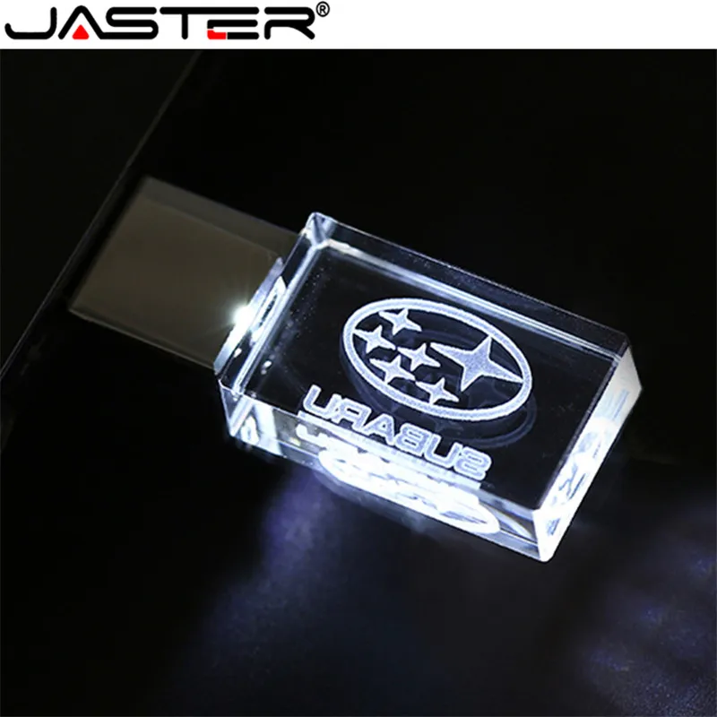 

JASTER Subaru crystal + metal USB flash drive pendrive 4GB 8GB 16GB 32GB 64GB 128GB External Storage memory stick u disk