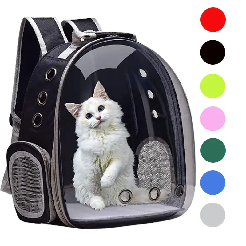 

Double Shoulder Cat Carrier Bags Portable Travel Outdoor Breathable Pet Carriers Puppy Cat Backpack Travel Space Capsule Cage