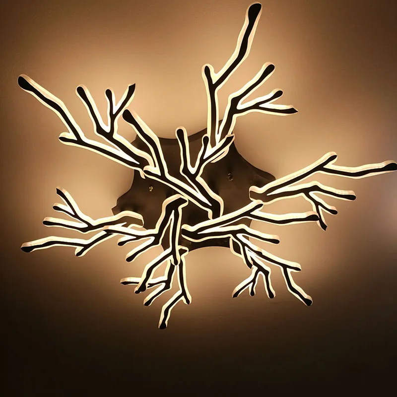 Modern LED Ceiling Light Remote Control Black Living Room Decoration Lamp 110V 220V Bedroom Indoor Lighting | Лампы и освещение