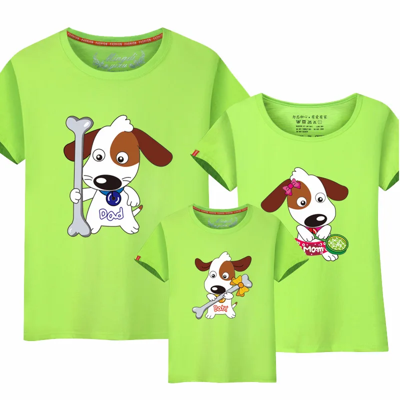 Платье для мамы и дочки Папа мама я дочка сын Одинаковая одежда семьи футболка