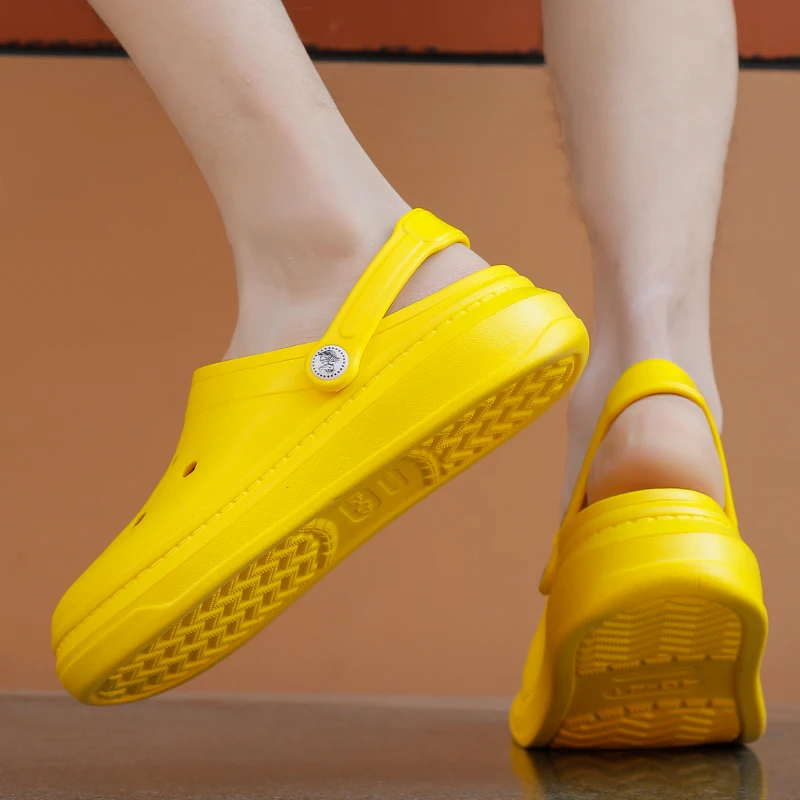 35 ~ 47 пара женские туфли сабо обувь с круглыми отверстиями для мужчин пляжный