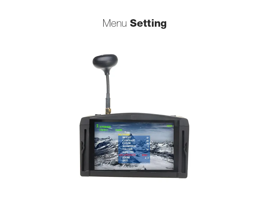 EV800 5 дюймов 800x480 fpv-видеоочки 5,8G 40CH Raceband авто-поиск со встроенными батарейками для FPV Racer Drone