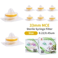 mce 33mm 0 22um 0 45um sterilize syringe filter use for tissue culture media and biological solutions