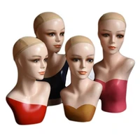 58cm 1pc female model dummy bracket fake hat scarf head mannequin simulation wear wig props display insertable needle a546