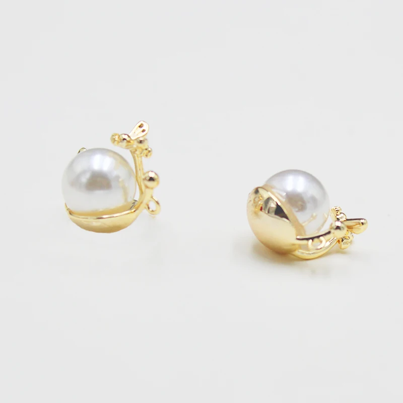 

1pcs 12*10mm 24K Champagne Gold Color Plated Brass,With Round Pearl 1 Holes Charms Earring Jewelry Accessories Necklace Pendants