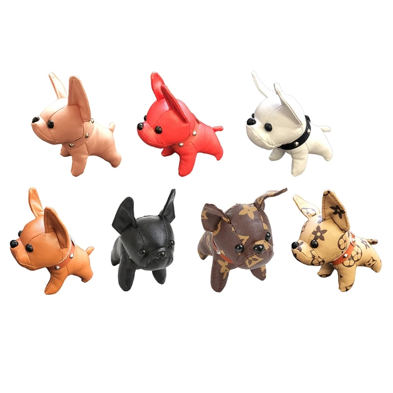 

03KD 6in Bag Pendant Cartoon Figure Bulldog Doll Stuffed Animals Women Backpack Handbag Decorated Gift Lovely Mini Doll