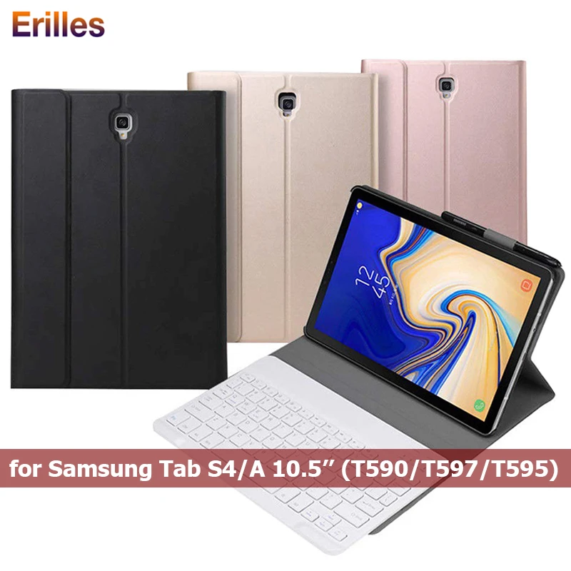 Чехол с Bluetooth клавиатурой для Samsung Galaxy Tab A S4 10 5 1 чехол держателем карандашей из