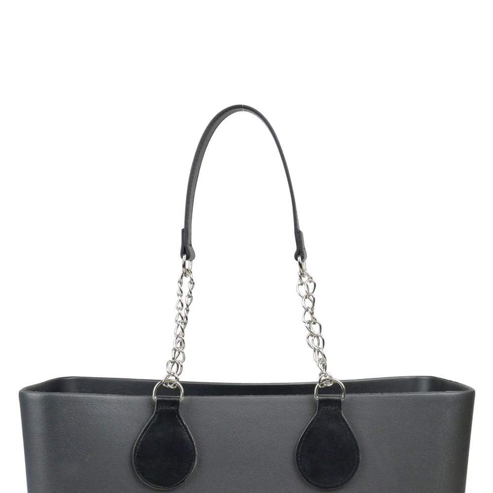 

1 Pair Long Leather Pu Chain Handle With Tear Drop End Double Metal Chain For O Bag Women Bag Eva Obag Women Bag