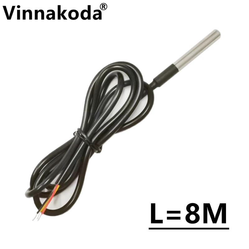 Датчик температуры с посылка сом из нержавеющей стали DS1820 водонепроницаемый